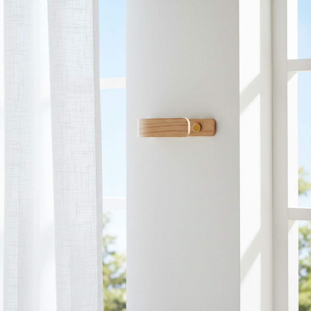 Designer Oak Curtain Holdbacks | Brass | Pack Of 2