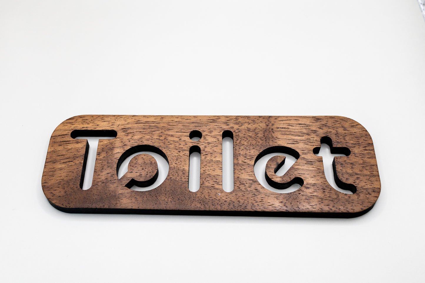 Toilet door sign also suitable for the wall