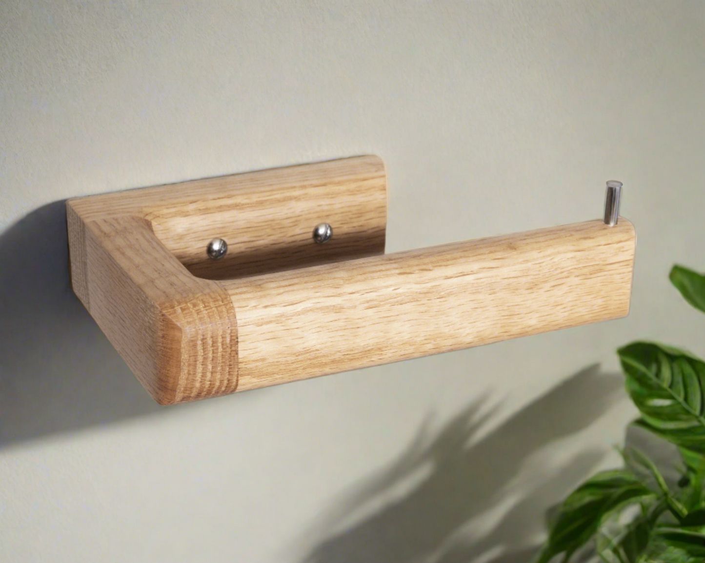 Oak Toilet Roll Holder