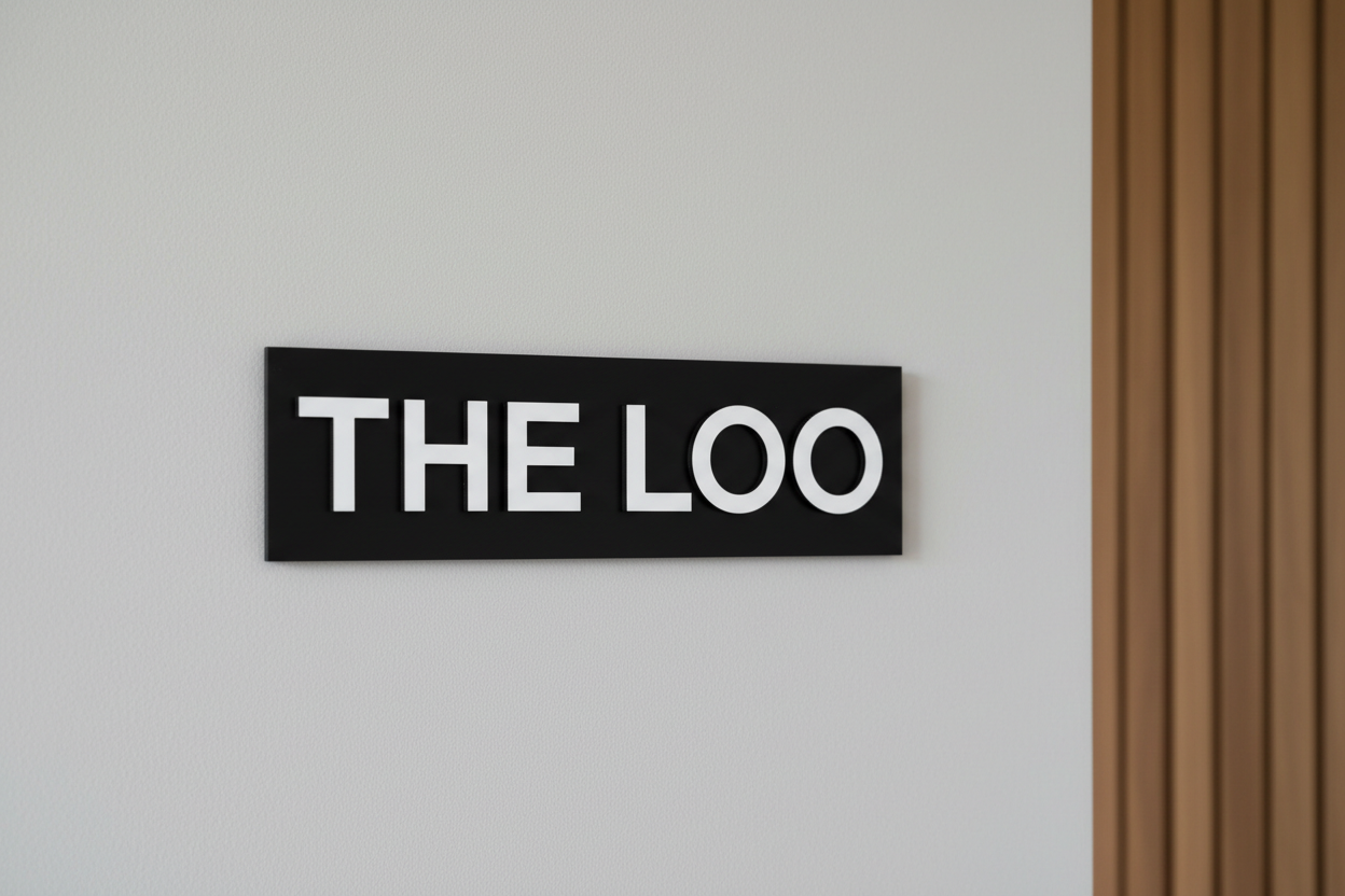 The Art of Picking the Right Bathroom Sign: Why You Will Love the Luxury Black 'The Loo'