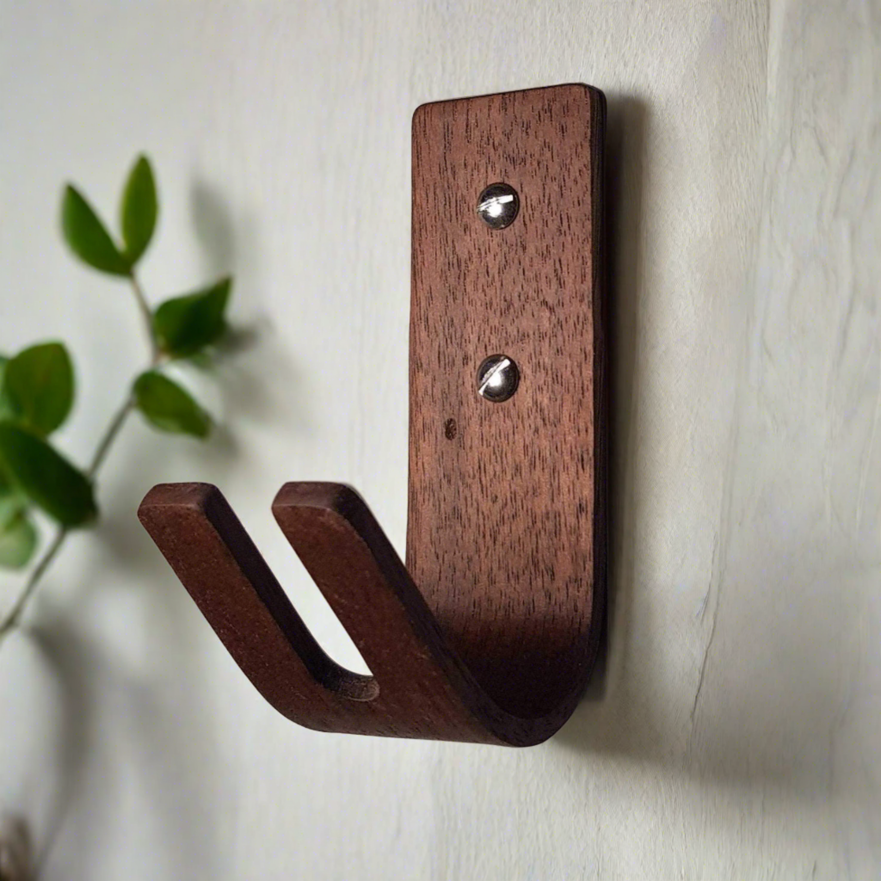 Walnut Key Hooks | Wall Mounted Key Organizer | Monaco Collection | UK Made