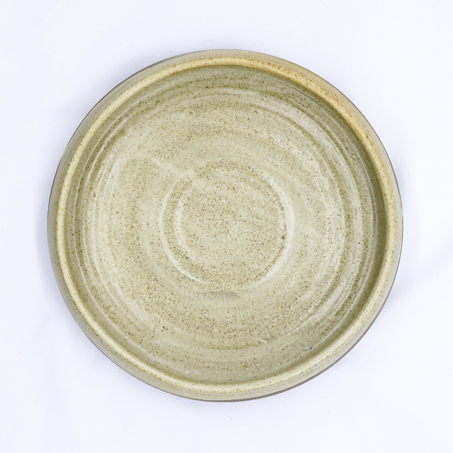 10 inch Olive Sandstone Calm Handmade Smokey Grey Stoneware Large Ceramic Plate