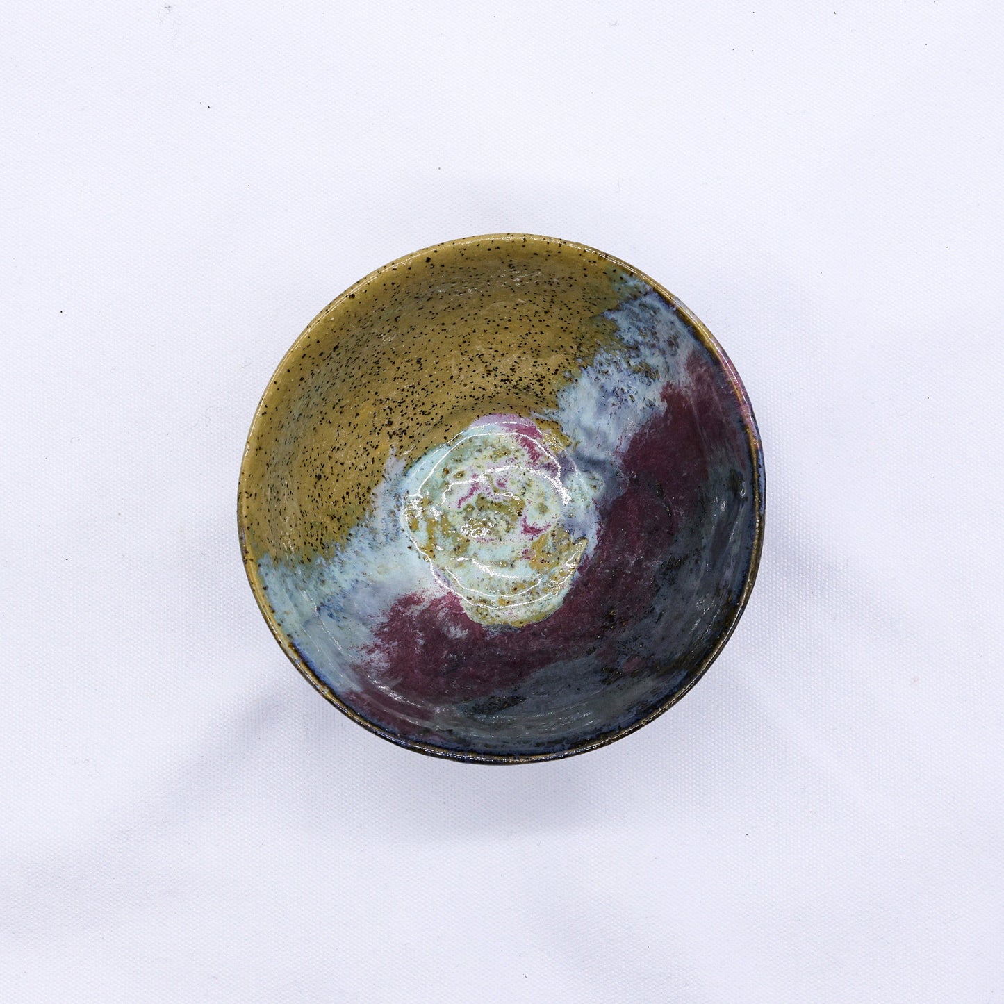 Small Ochre Tide Speckle Handmade Ceramic Stoneware Dinner Bowl