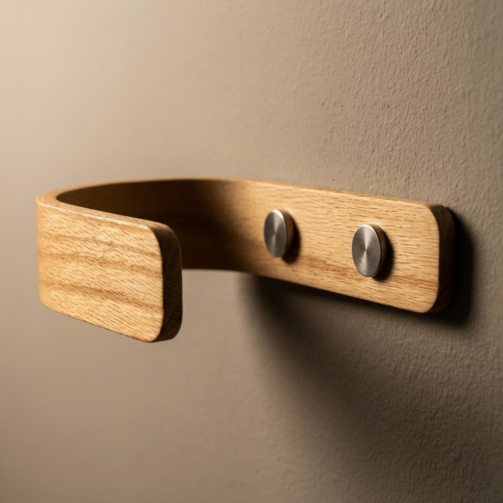 solid oak curtain holdbacks functional