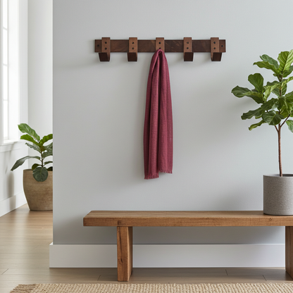Designer Coat Rack - Walnut