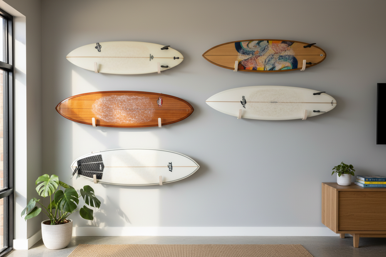 Multiple Surfboards Display