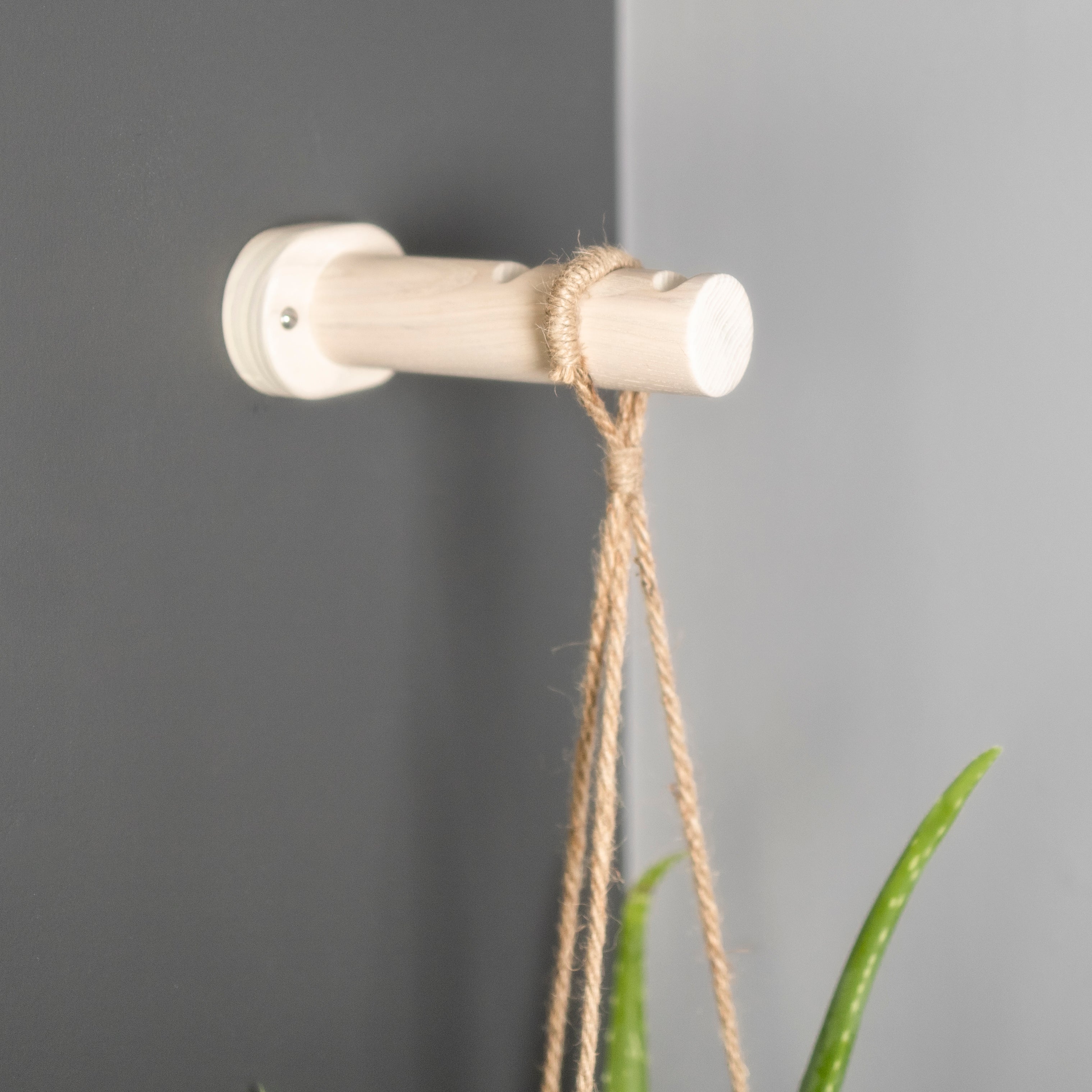 White wall hanging planter bracket