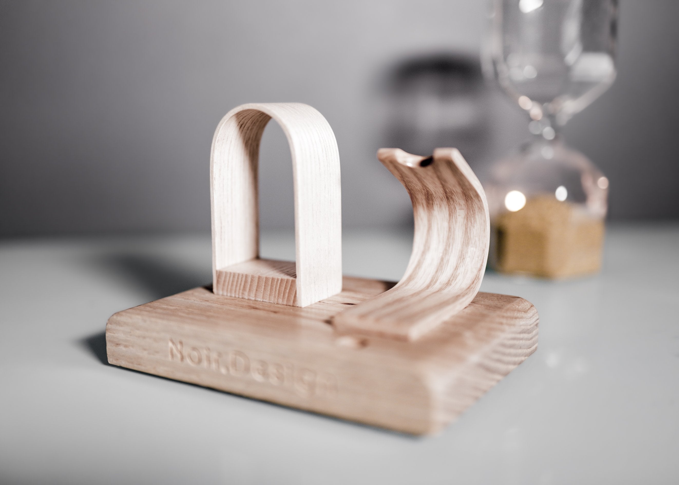 Handcrafted Oak Watch and Pen Stand | Premium Wooden Display Holder